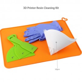 3D Printer Resin Cleaning Kit 2/4/6 Inch Removal Shovel Paper Funnel Slicone Slap Mat Glove for DLP SLA LCD 3D Printer 3D Printer Resin Cleaning Kit 2/4/6 Inch Removal Shovel Paper Funnel Slicone Slap Mat Glove for DLP SLA LCD 3D Printer