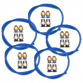 3D Printer Kit PTFE Tubing Hose Pipe 5Pieces with 10 Pieces PC4-M6 Fittings and 10 Pieces PC4-M10 Fitting Connector for 3D Printer 1.75mm Filament