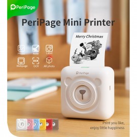 A6 Mini Pocket Printer HD 304DPI Wireless BT Thermal Printer Picture Photo Label Memo Notes Journal Receipt Paper Instant Printer Sticker AR Photo Function Inkless Printing Compatible with Android iOS Smartphone Windows