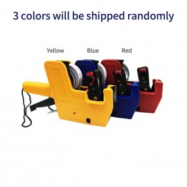 8 Digits Price Tag Machine Handheld Price Labeller Label Date Maker Pricing with 10pcs Price Labels Paper for Office Retail Shop Grocery Store Organization Marking Warehouse