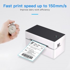 Desktop Shipping Label Printer High Speed USB Direct Thermal Printer Label Maker Sticker 40-80mm Paper Width for Shipping Postage Barcodes Labels Printing Compatible with Amazon Ebay Shopify FedEx USPS Etsy