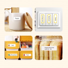 Label Maker Machine Mini Pocket Thermal Label Printer All in One BT Connect 203DPI Prince Tag DIY Date Journal Study Sticker Labeling Machine Compatible with iOS Android for Retail Store Home & Office Organization