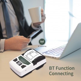 Portable BT Label Maker USB Wireless Thermal Receipt Printer BT Connection Use with APP Compatible with iOS Android Smartphone Adjustable Paper Width for Clothing Jewelry Supermarket Retail Store Barcodes Price Name Printing