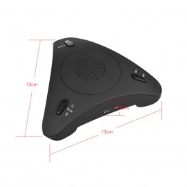 USB Desktop Computer Conference Omnidirectional Condenser Microphone Mic Speaker Speakerphone 360° Audio Pickup Plug & Play for Business Video Meeting