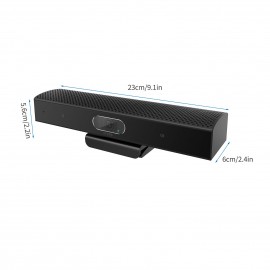 1080P Webcam 3-in-1 HD Video Conference Camera with Microphone and Speaker Auto Focus 360° Voice Pickup USB Plug & Play Compatible with Windows Android Mac for Video Conference/Online Course/Live Streaming