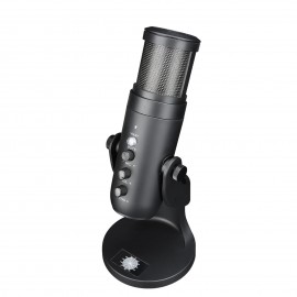 USB Microphone Computer PC Mic Heart-shape directional Condenser Conferencer with Stand Plug and Play Dynamic RGB Lighting Compatible with Windows MacOS for Meeting Streaming Singing Recording Podcasting Gaming