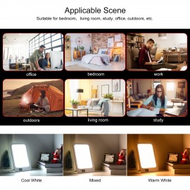 Light Lamp LED Sunlight Touch Control Stepless Dimming Timing/6 Level Adjustable Brightness Max 22600 Lux with Sunset Mode for Bedroom Living Room Office