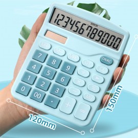 Desktop Calculator Standard Function Calculator with 12-Digit Large LCD Display Solar & Battery Dual Power for Home Basic Office Business