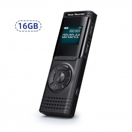 16GB Digital Voice Recorder Voice Activated Recorder Dictaphone MP3 Player HD Recording 13 Continuous Recording Line-In Function for Meeting Lecture Interview Class MP3 Record