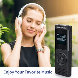 16GB Digital Voice Recorder Voice Activated Recorder Dictaphone MP3 Player HD Recording 13 Continuous Recording Line-In Function for Meeting Lecture Interview Class MP3 Record