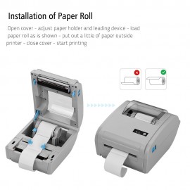 9210L Multifunction Desktop 110mm Thermal Paper Printer Barcode Label Printer USB BT   Communication Interface Label Maker for Warehousing Manufacturing Industry Specimen Marking Price Tag Printing EU Plug