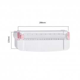 JIELISI Mini A5 Paper Trimmer Cutter Desktop Paper Cutting Machine with Security Cutter Head Auxiliary Side Ruler for Craft Paper Photos Cards Scrapbooking Office Home Supplies